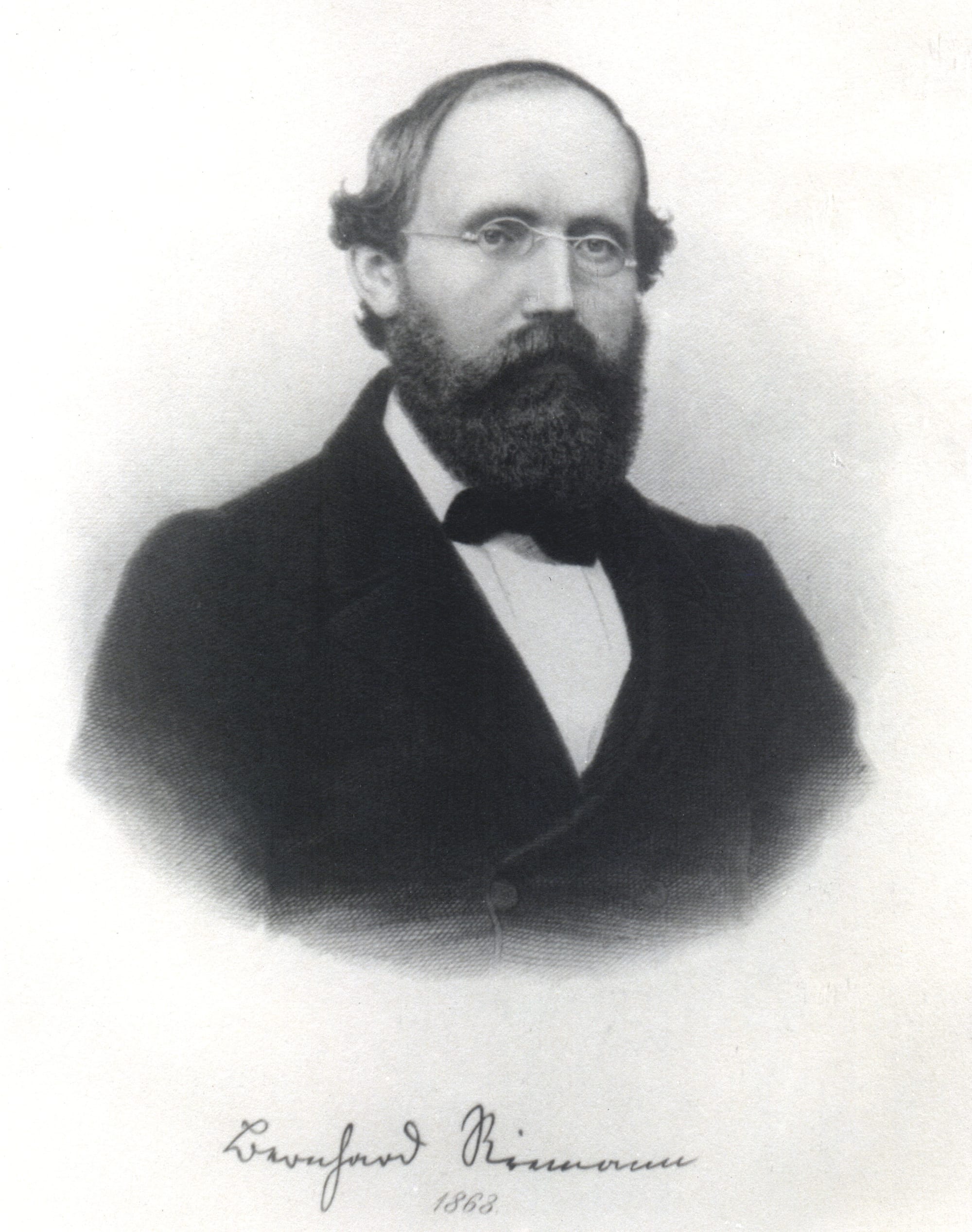 德國數學家 Bernhard Riemann 的十九世紀黑白肖像
