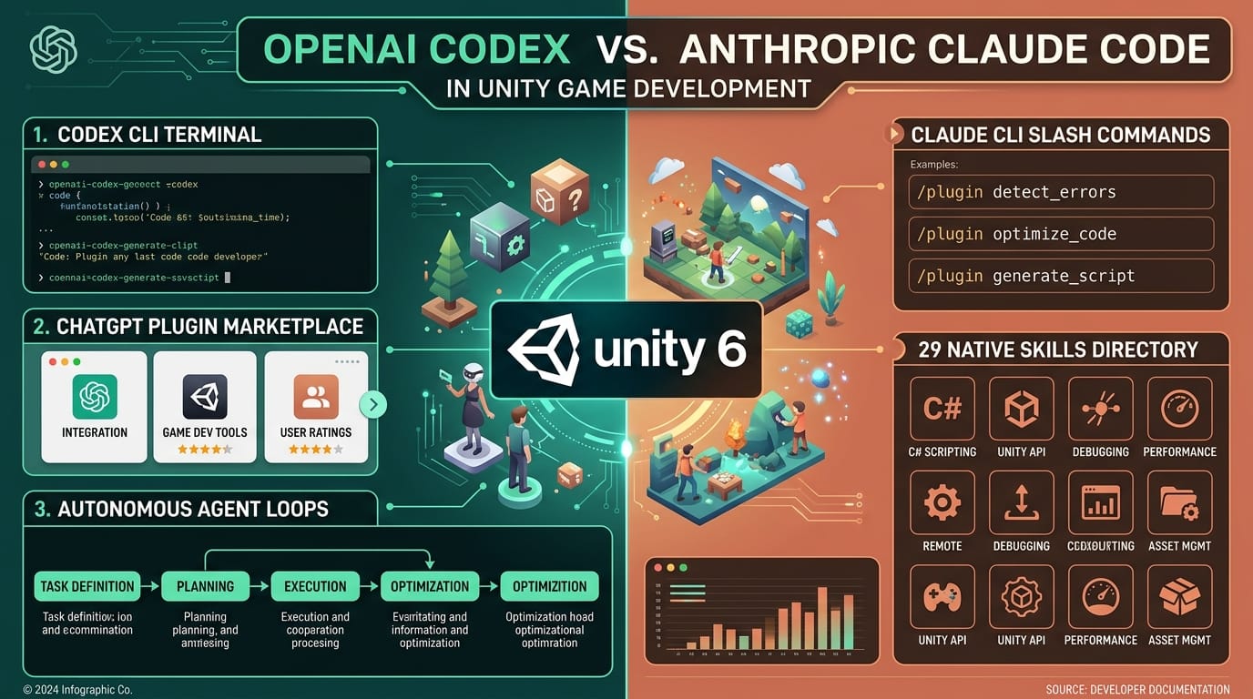 OpenAI Codex 與 Anthropic Claude Code 在 Unity 遊戲開發中的全方位對比