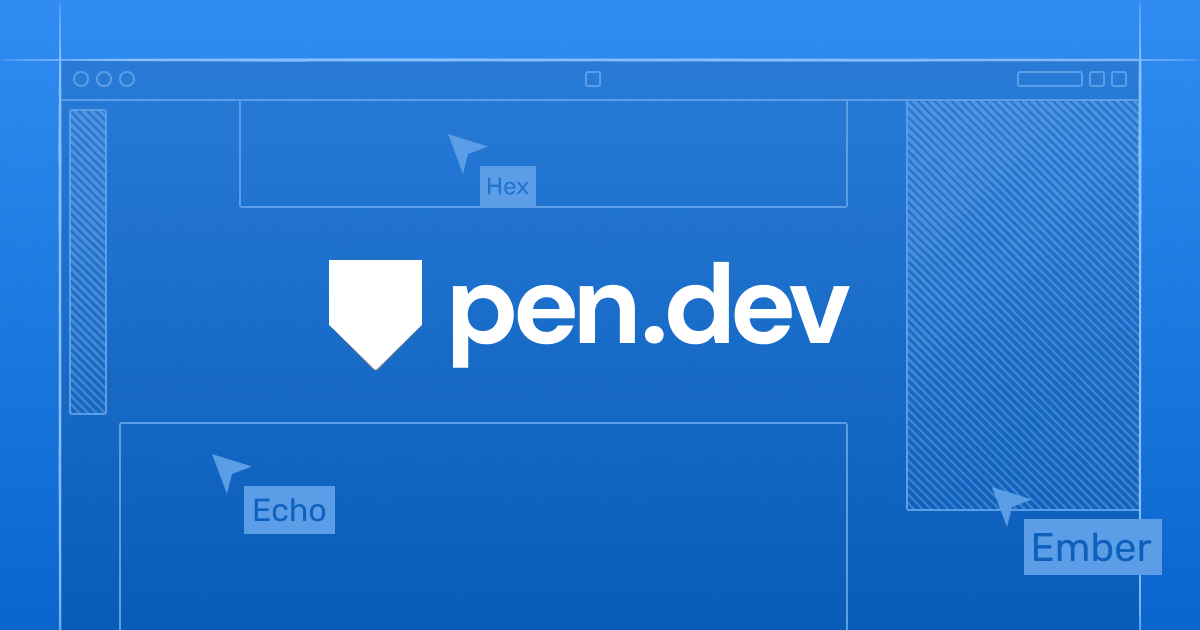 pen.dev 官方文檔：Code on Canvas 與雙向閉環