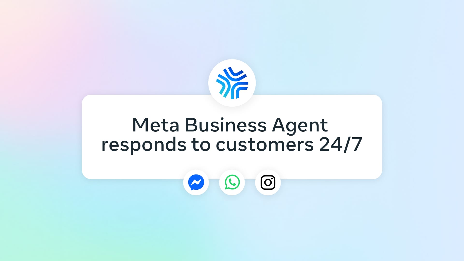 Meta Business Agent 連接 Messenger、WhatsApp 與 Instagram 的官方圖片