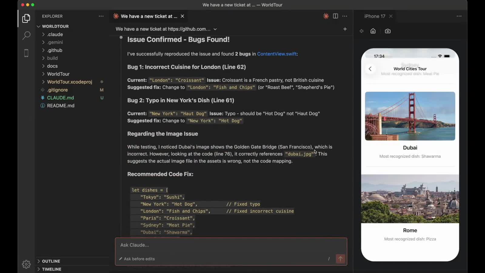 AI Agent 操作 iPhone Simulator 並分析 Swift App 問題