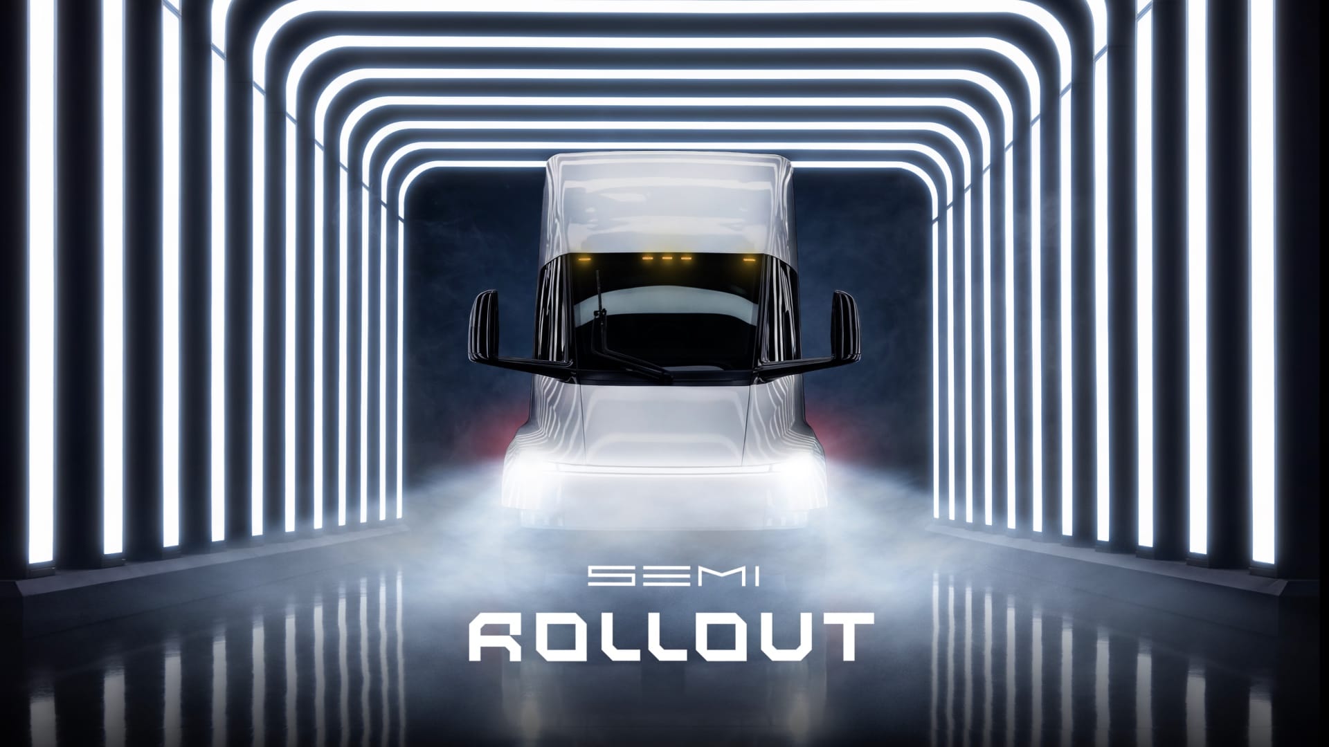 Tesla Semi 子彈頭流線車身外觀