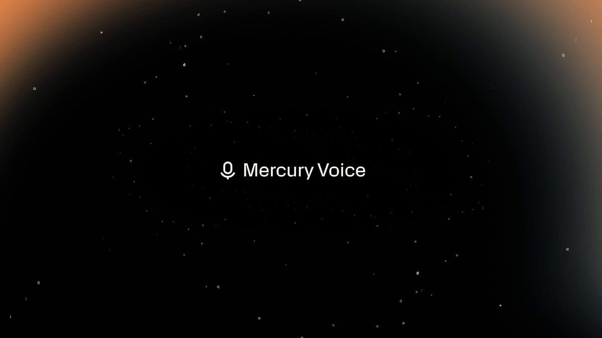 Inception 官方 Mercury Voice 影片封面,黑色背景呈現麥克風圖示與名稱。
