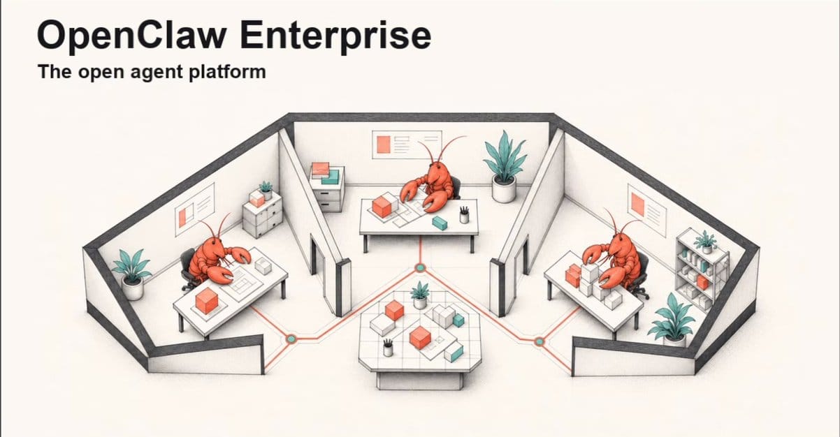 OpenClaw Enterprise 官方發布圖片，呈現平臺名稱與企業代理主題。
