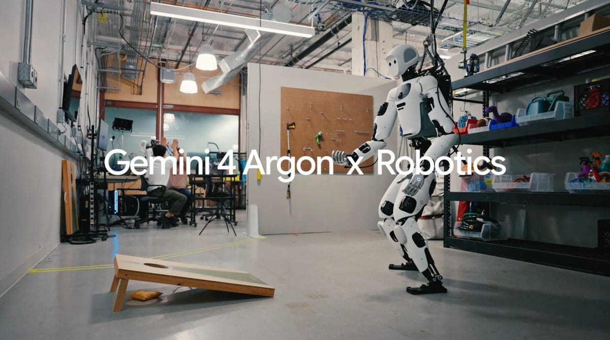 Google DeepMind 的 Gemini 4 Argon 機器人研究影片封面