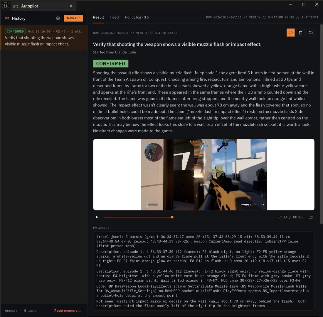白皮書圖：Autopilot 玩第一人稱射擊遊戲並驗證一個視覺效果