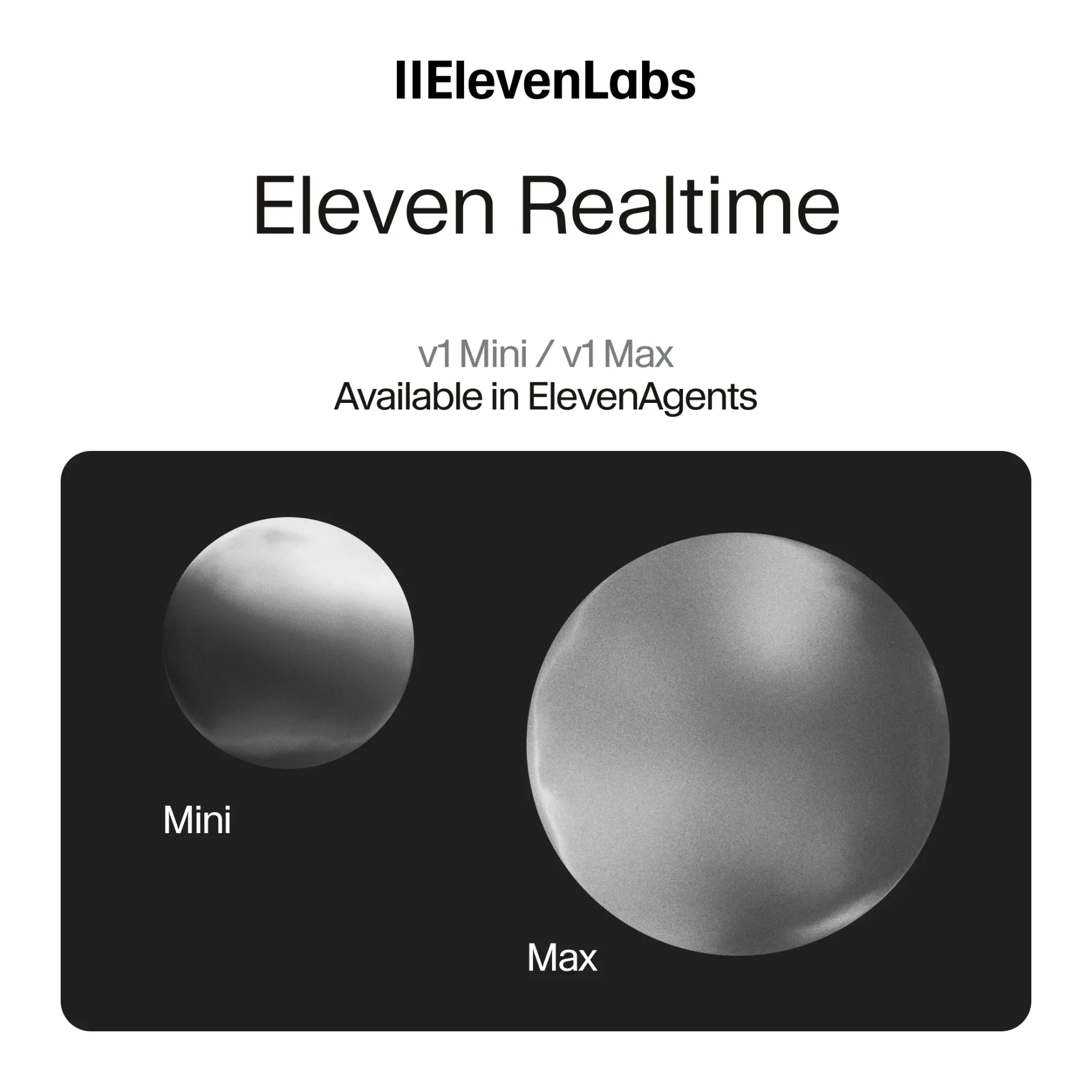 Eleven Realtime v1 Mini 與 v1 Max 官方發布主視覺