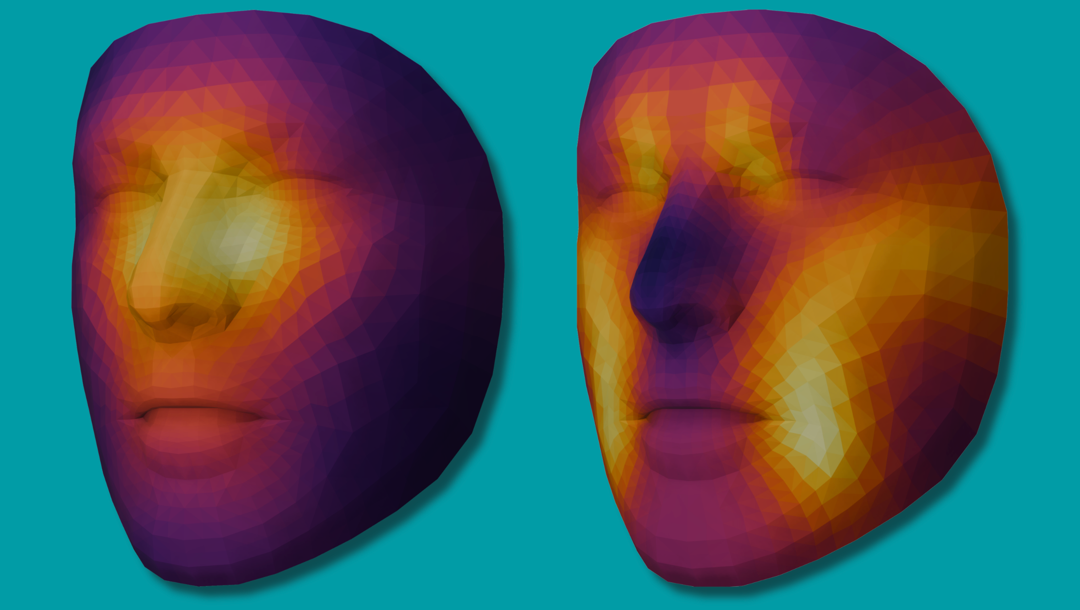 FAHR-FaceSurvival 與 FAHR-FaceAge 的模型影響熱區