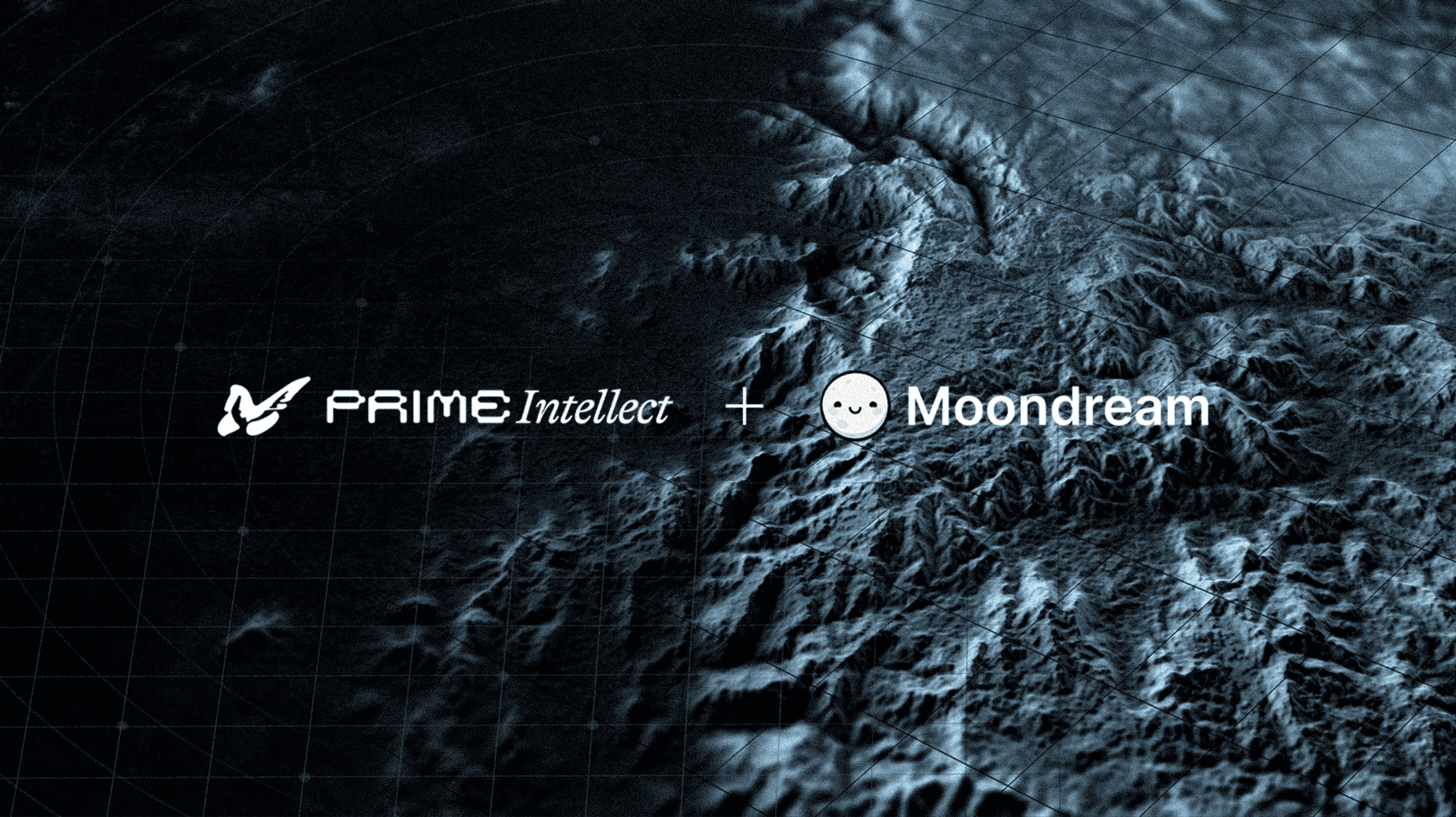 Moondream 加入 Prime Intellect 的官方收購公告主視覺。