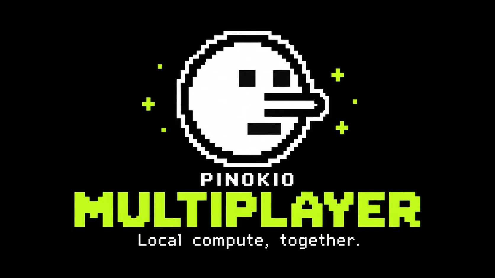 Pinokio 多人模式官方封面，標示 Multiplayer 與 Local compute together