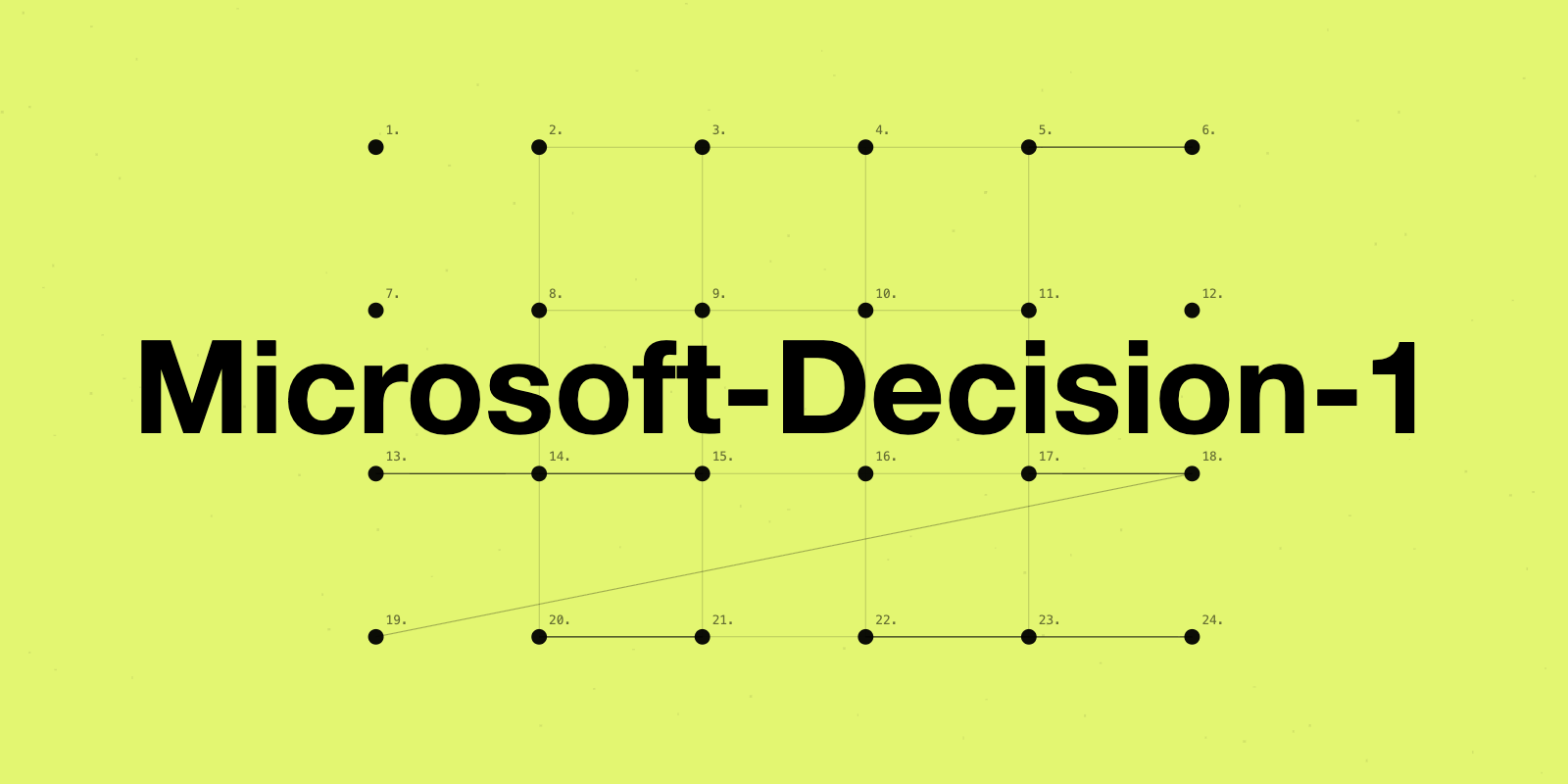 Microsoft-Decision-1 官方發布主視覺