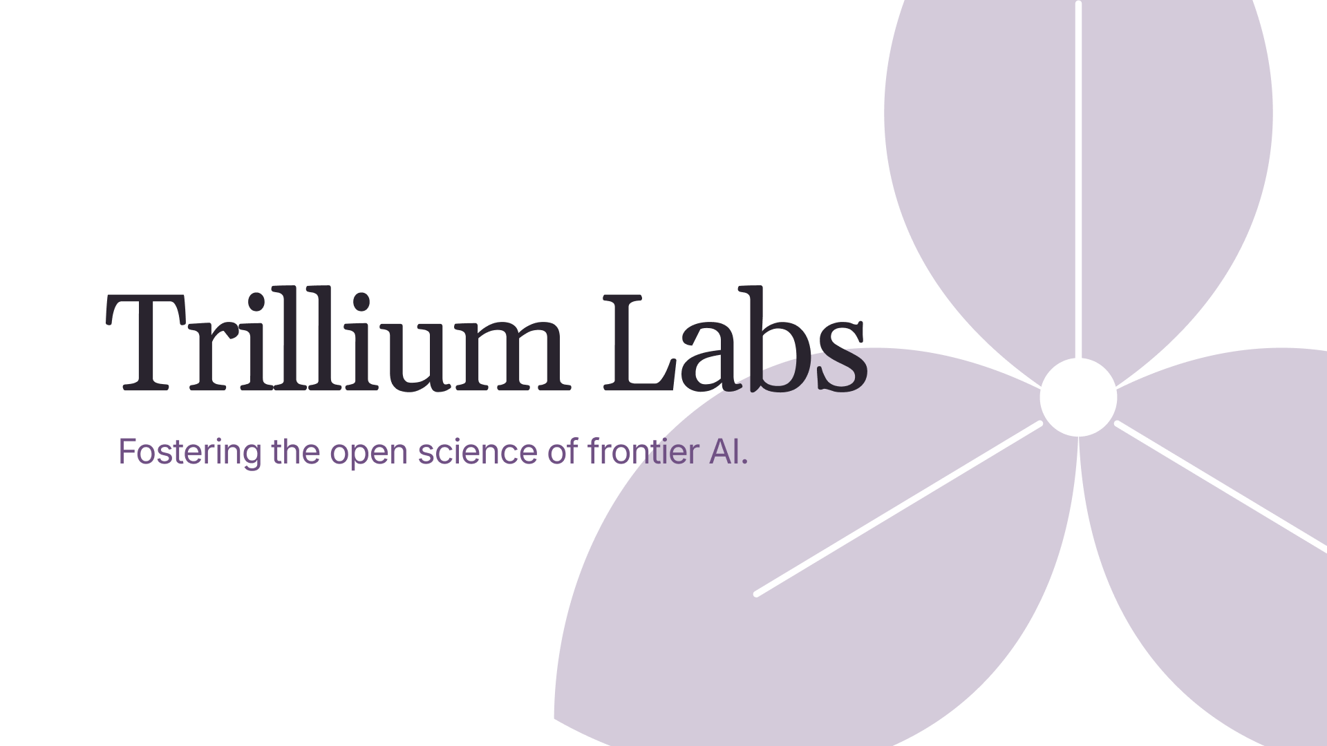Nathan Lambert 公布 Trillium Labs 成立的官方視覺。