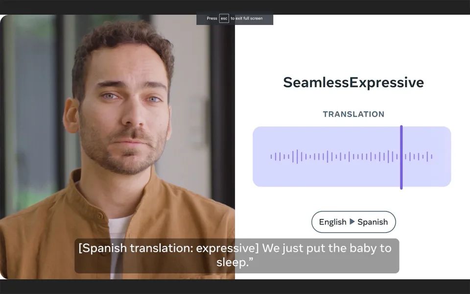 Meta推出更自然更即時的翻譯模型「Seamless」