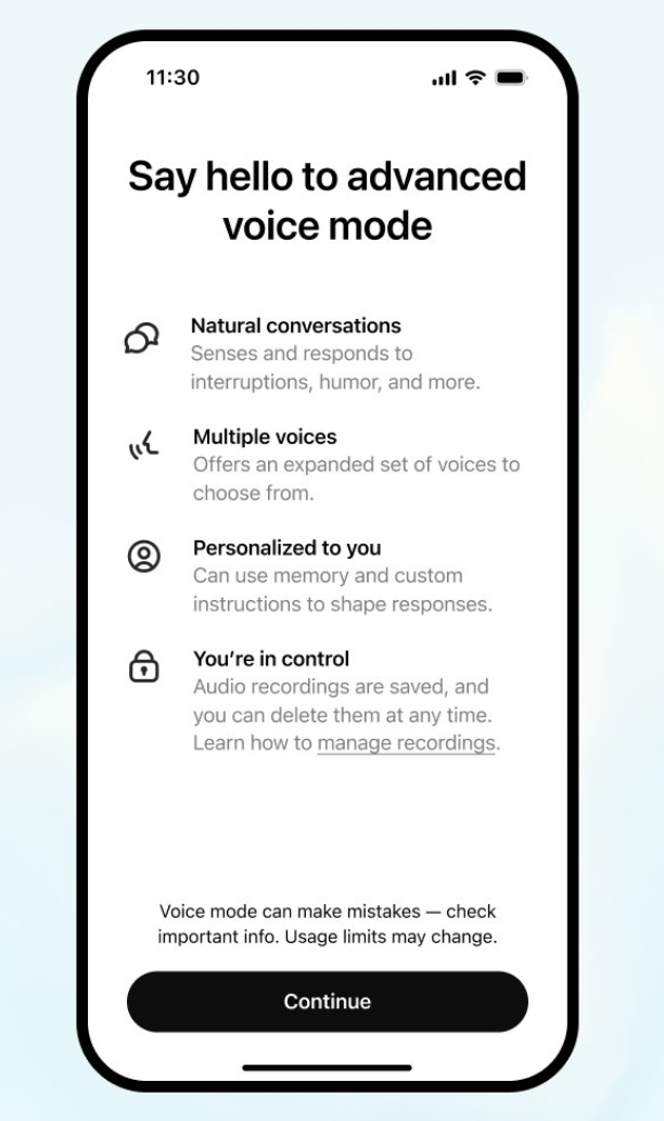 ChatGPT「進階語音模式」上線了！