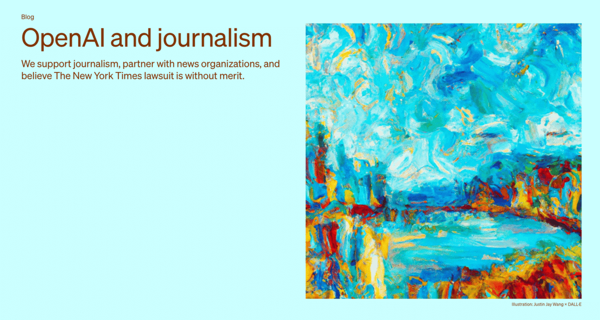 OpenAI對紐約時報控告的訴訟做出回應