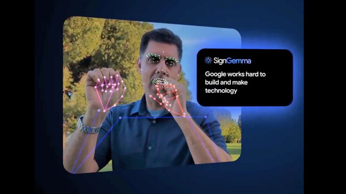 【科技新聞】Google最新AI「SignGemma」能看懂手語、即時翻譯成口語文字！