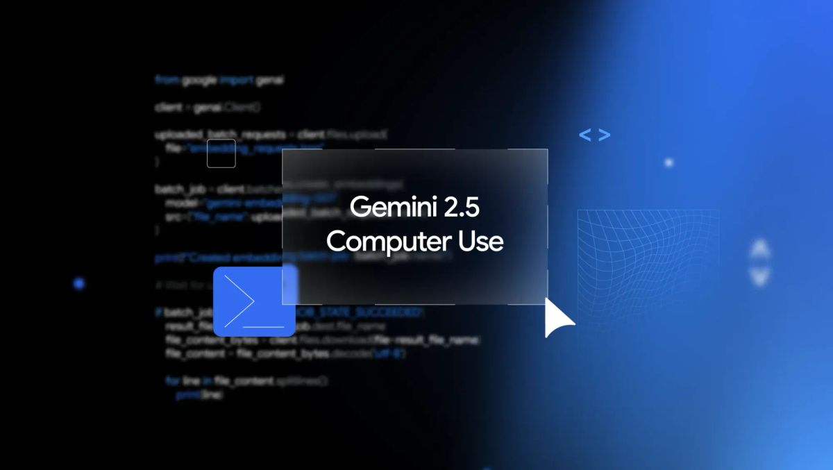 [科技新聞] Google發布Gemini 2.5 Computer Use：AI代理瀏覽器控制新時代來臨