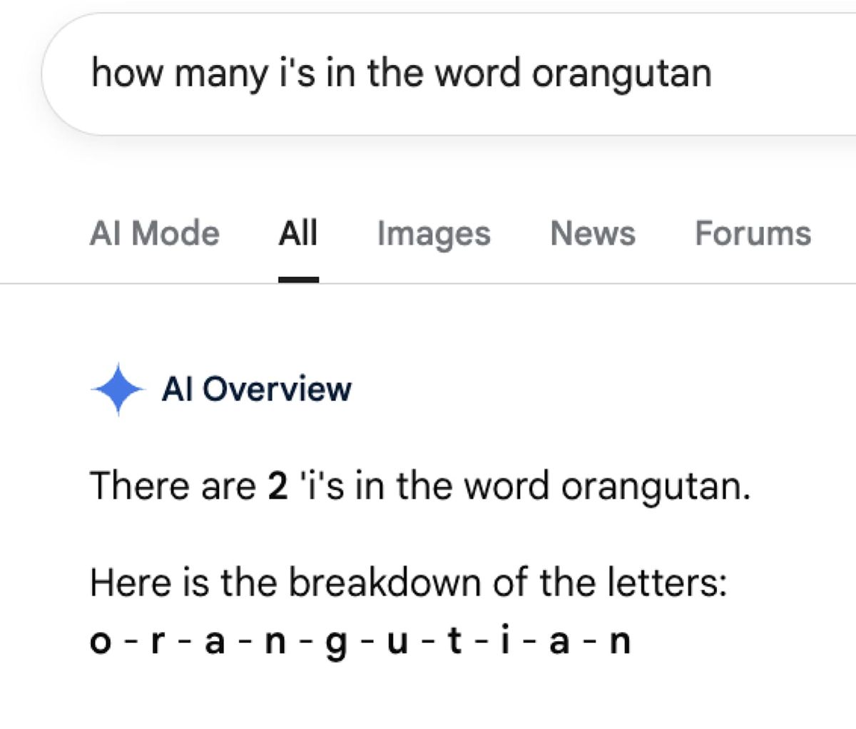 Google AI Overview 竟然連自己的名字都拼不出來？揭開 LLM 拼字盲點的真相