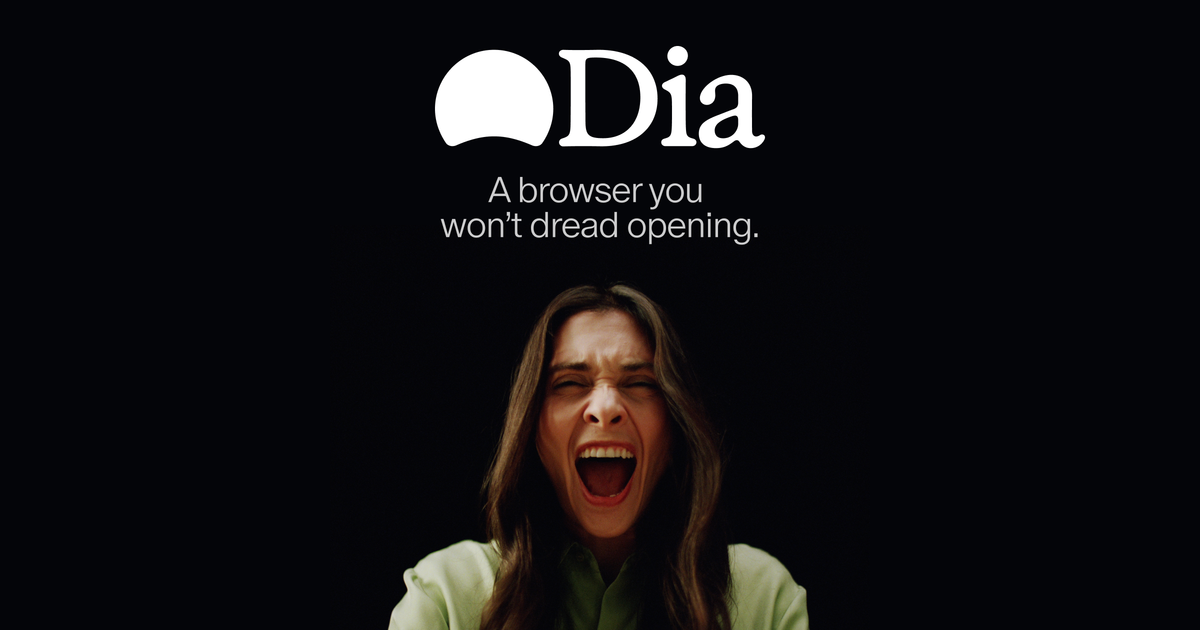 Dia 官方 AI 瀏覽器形象圖