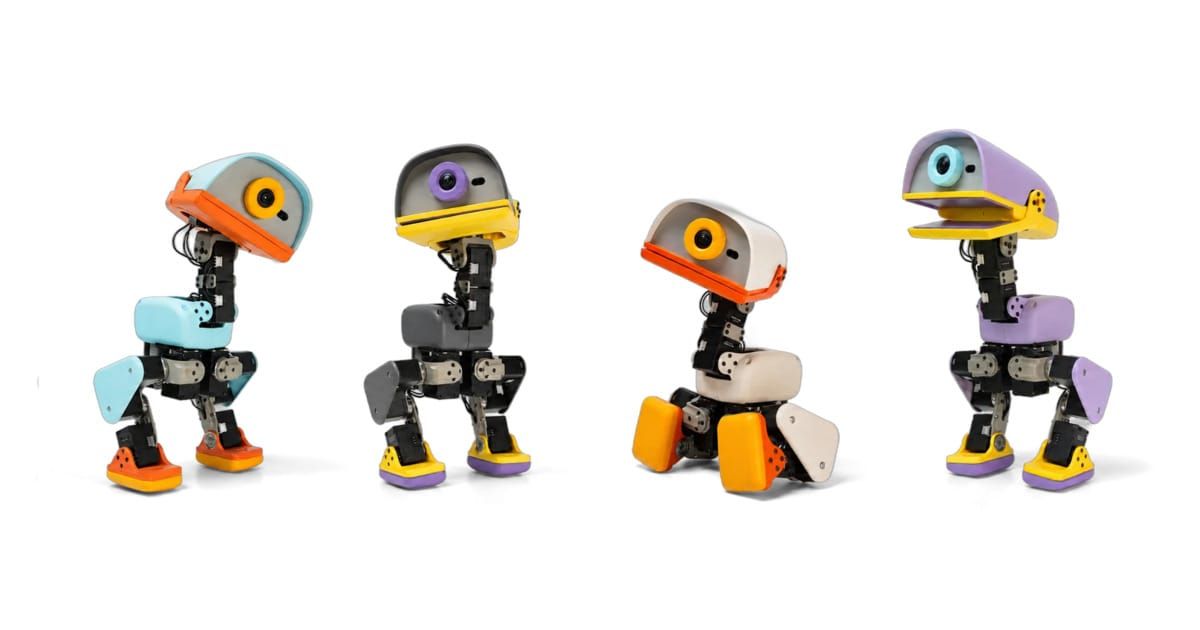 Pollen Robotics 推出的四款 Microduck 雙足機器人官方主視覺