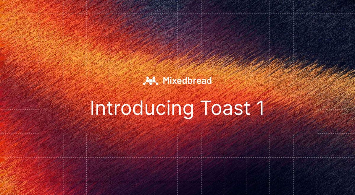 Mixedbread Introducing TOAST 1 官方產品主視覺