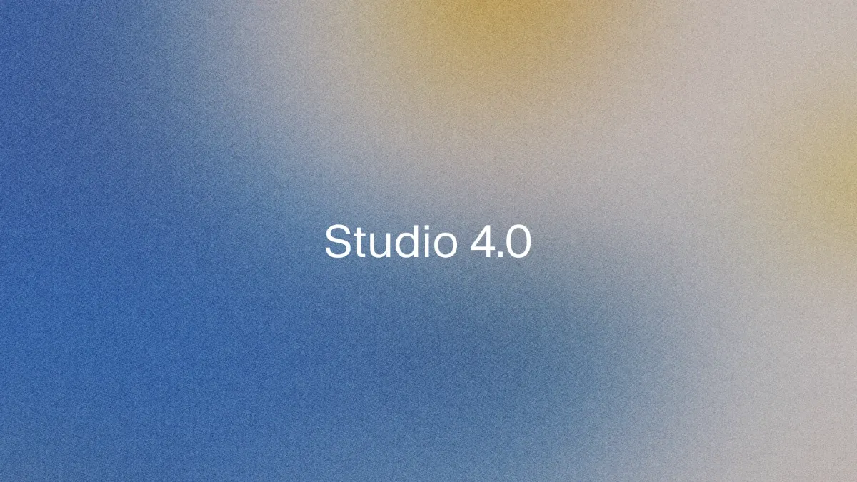 ElevenLabs Studio 4.0 官方藍金色漸層主視覺