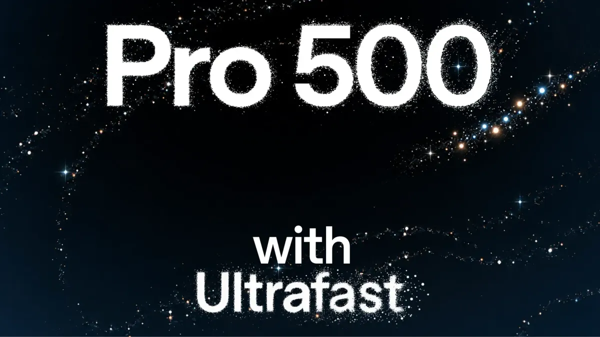 OpenAI Pro 500 與 Ultrafast 官方星空主視覺