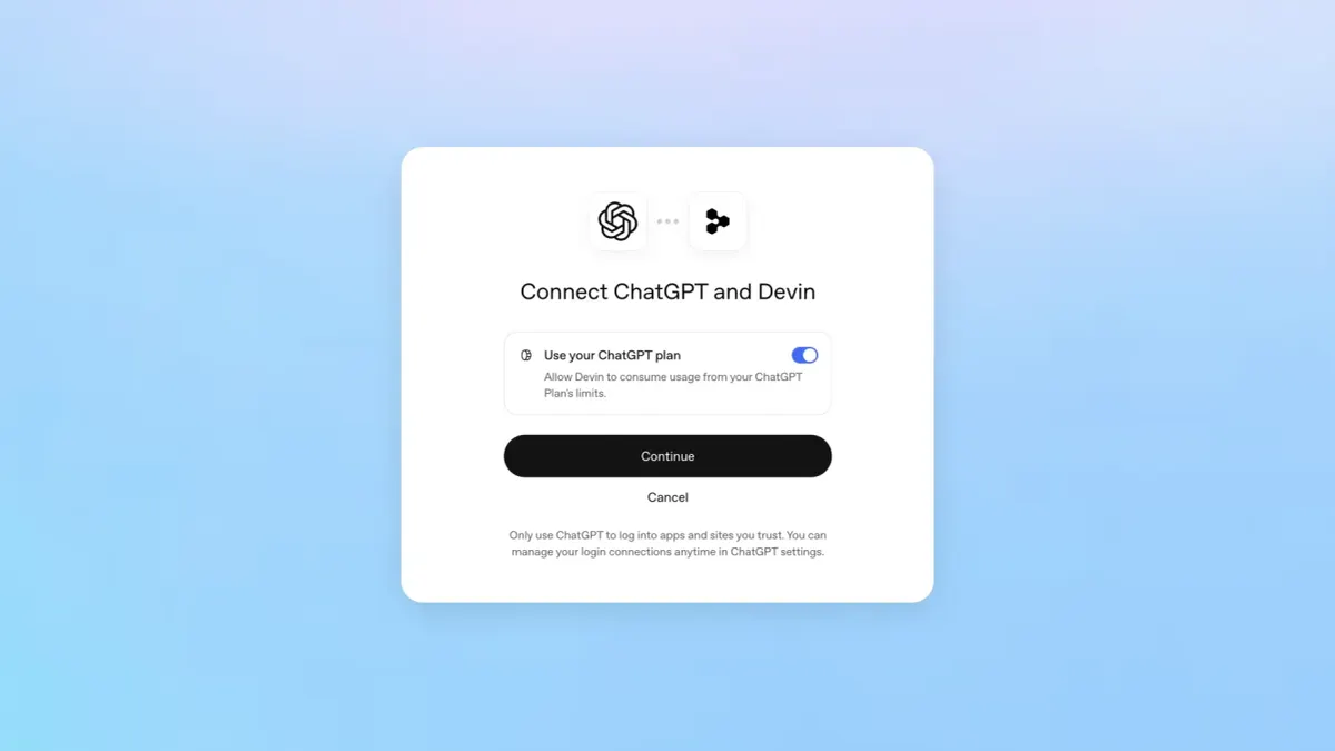 第三方工具 Dactyl 的 Sign in with ChatGPT 官方登入畫面