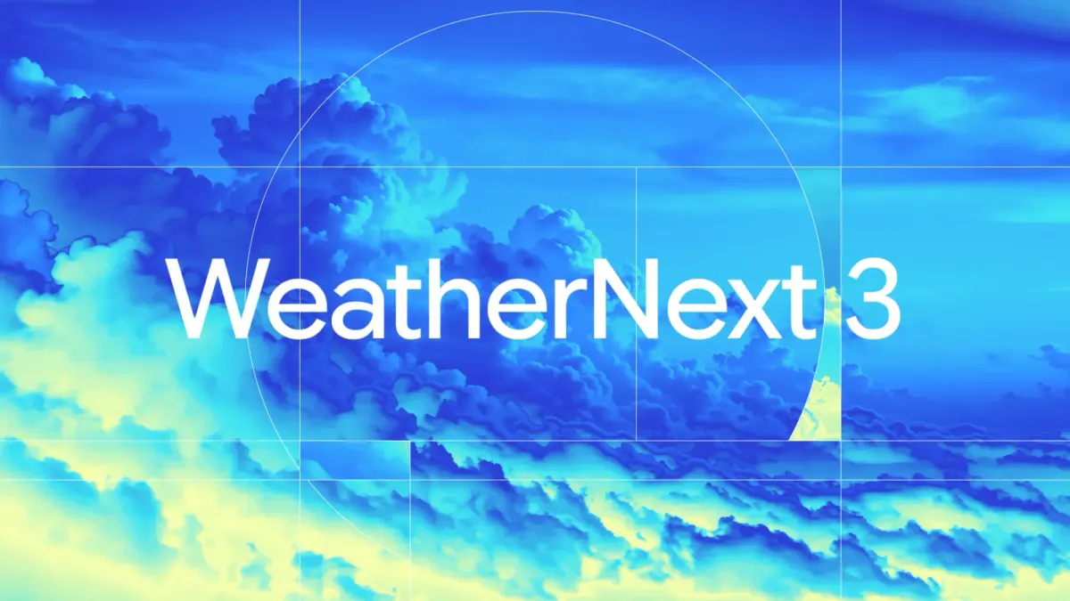Google WeatherNext 3 全球 AI 天氣預報模型官方主視覺