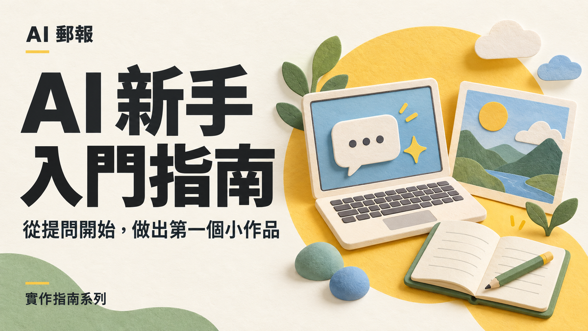 AI 新手入門指南｜AI 郵報實作指南系列封面