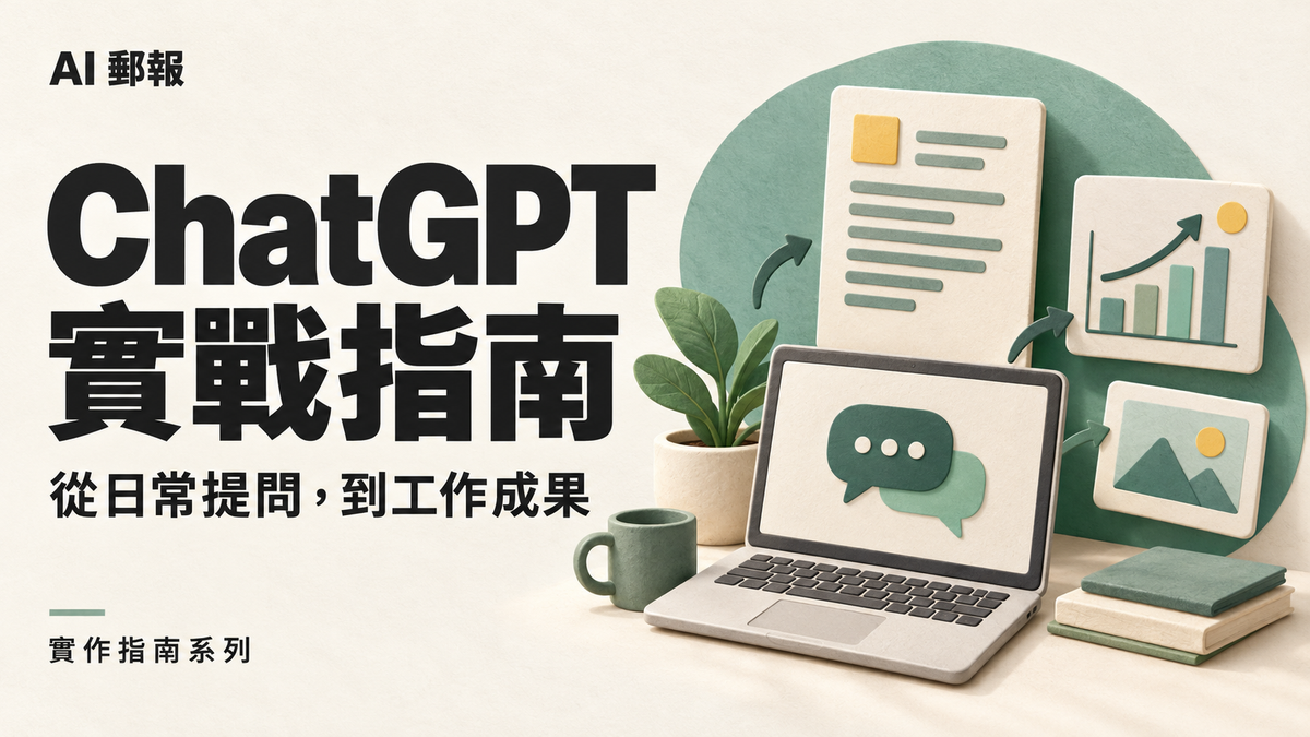 ChatGPT 實戰指南｜AI 郵報實作指南系列封面