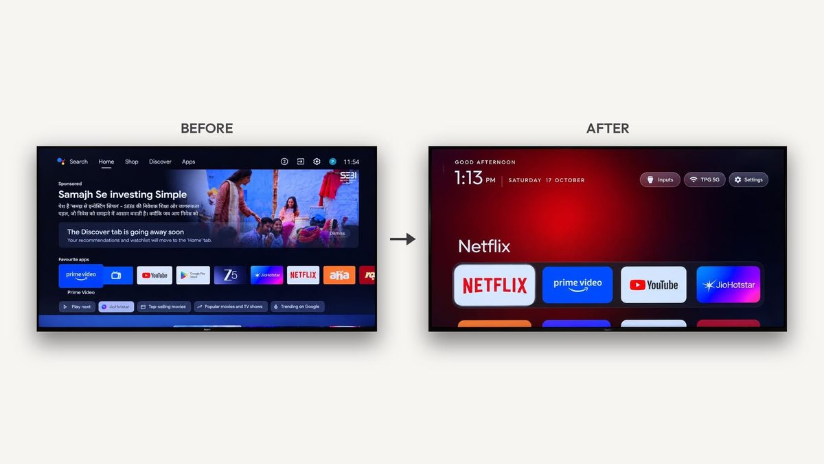 tv-vibehack 的 Android TV 原廠和自製桌面比較