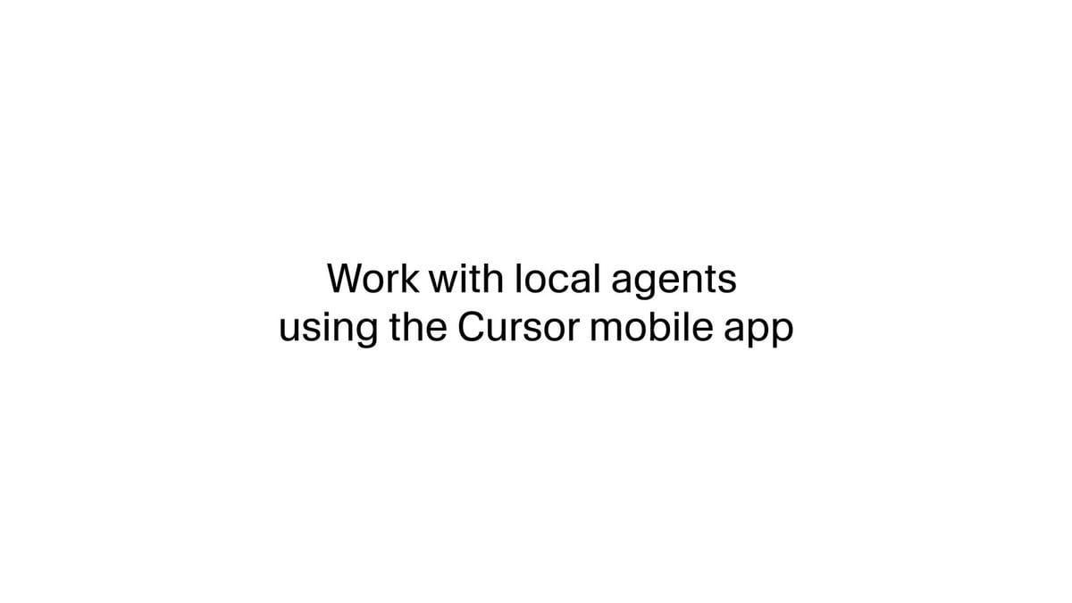 Cursor iOS 官方展示影片的封面畫面