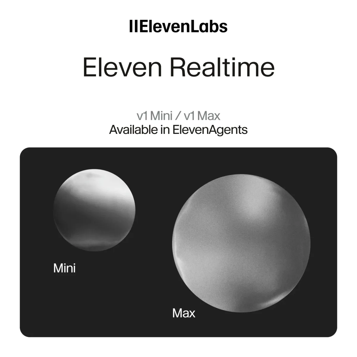 Eleven Realtime v1 Mini 與 v1 Max 官方發布主視覺
