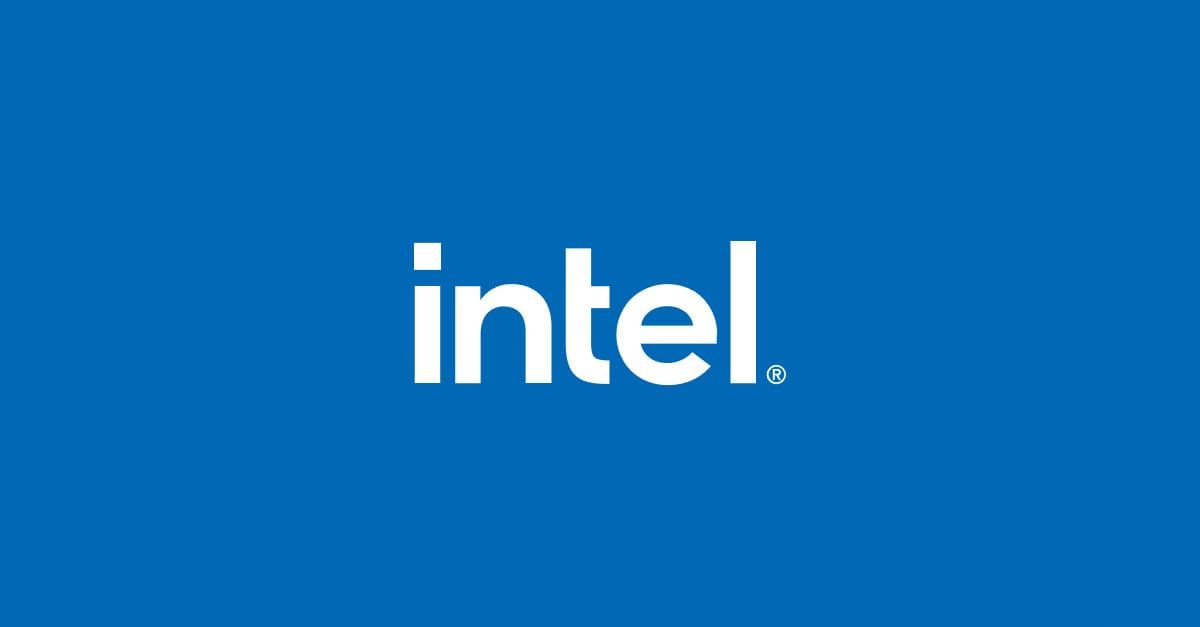 藍底白字 Intel 官方標誌