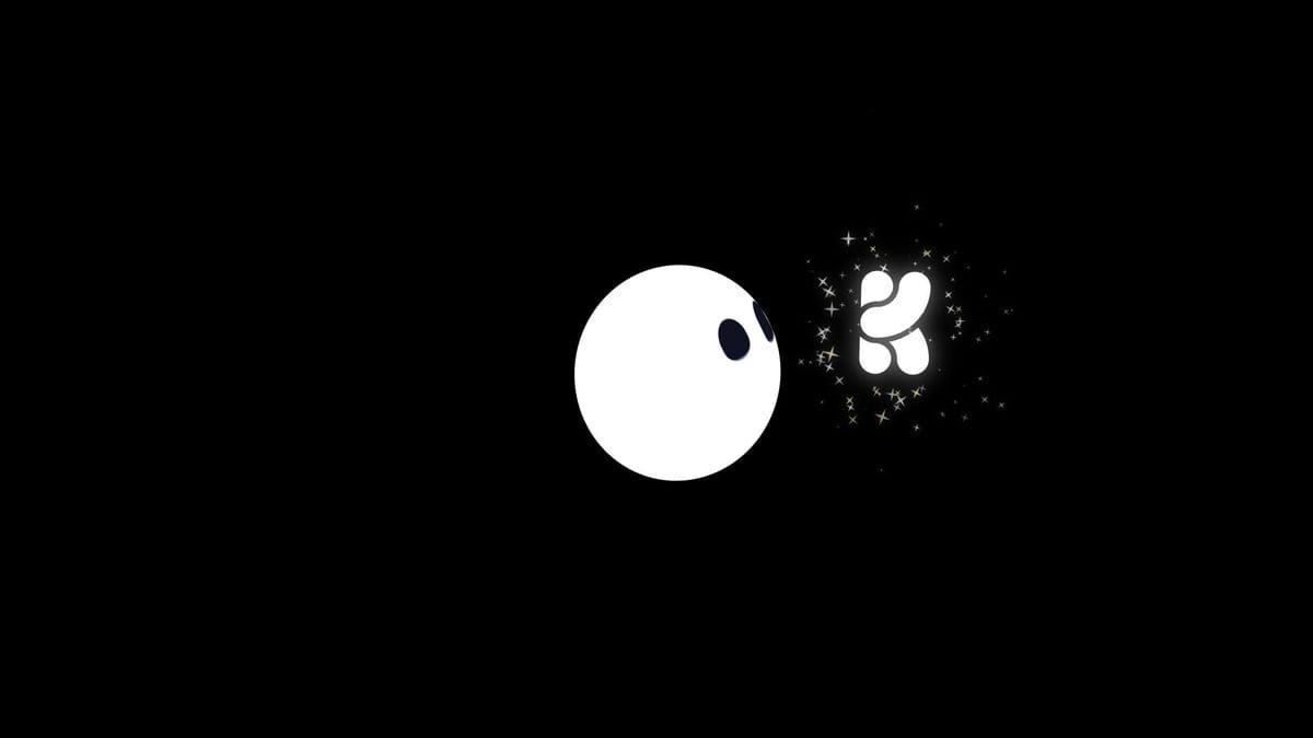 Krea for Grok Bot 官方影片中的兩個白色品牌圖案