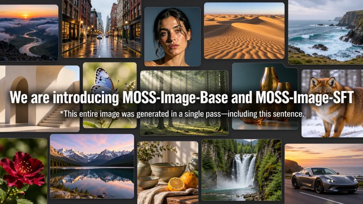 MOSS-Image：MOSS-Image 官方生成範例，非本站實測。