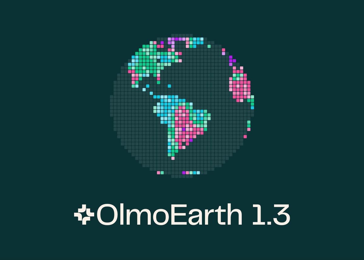 Ai2 OlmoEarth 1.3 官方衛星嵌入特徵發布主視覺
