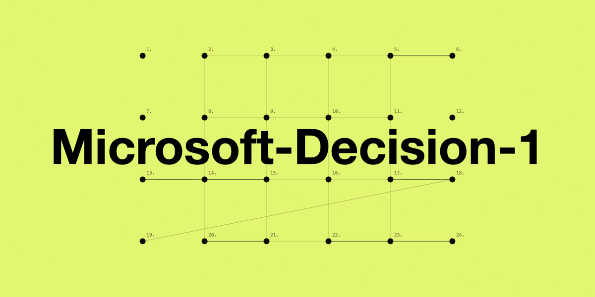 Microsoft-Decision-1 官方發布主視覺
