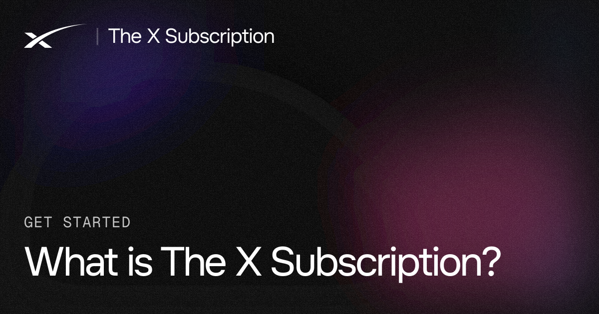 X Subscription 官方文件資訊卡。