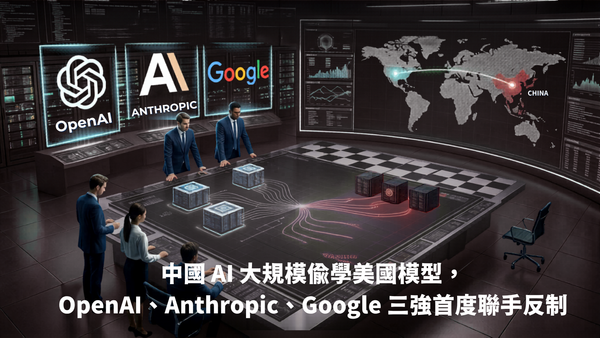 OpenAI、Anthropic、Google 三強破天荒聯手，鎖定中國 AI模型 「偷學」問題