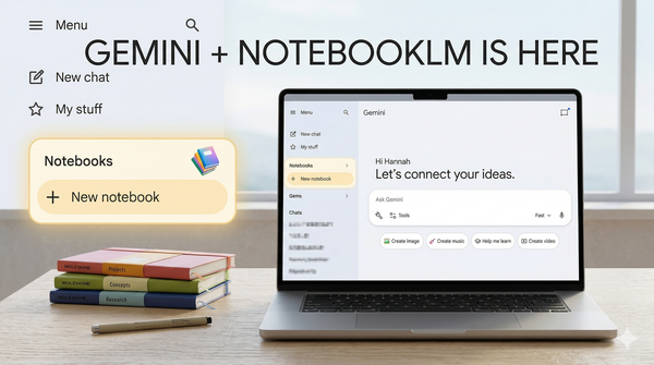Gemini Notebooks 怎麼用？整合 NotebookLM 讓專案同時發揮2款 AI 工具的完整功力