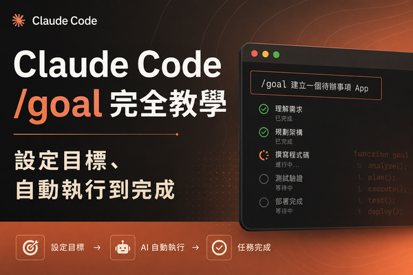 Claude Code /goal 完全教學：設定目標、自動執行到完成