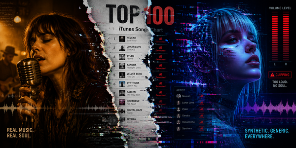 AI 假歌入侵 iTunes 排行榜！Top 100 五分之一都不是真的