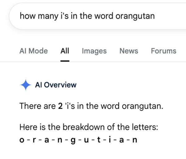 Google AI Overview 竟然連自己的名字都拼不出來？揭開 LLM 拼字盲點的真相