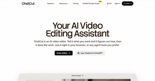 ChatCut with Codex 教學與 AI Video Editing Assistant 入口
