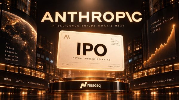 Anthropic 選定 Nasdaq 準備衝刺 2 兆美元 IPO 概念主視覺