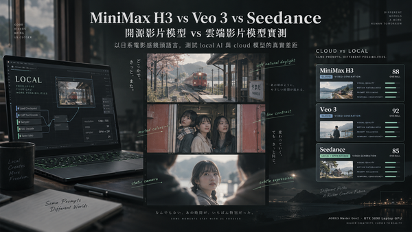 ComfyUI × MiniMax H3 本機影片生成教學：用 AORUS MASTER 16 GEN2 拆解三模型實測
