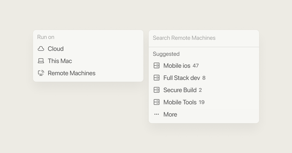 Cursor Self-Hosted Machines 介面顯示 Cloud、This Mac 與 Remote Machines 執行位置