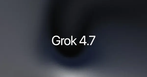 SpaceXAI 官方 Grok 4.7 黑色漸層主視覺